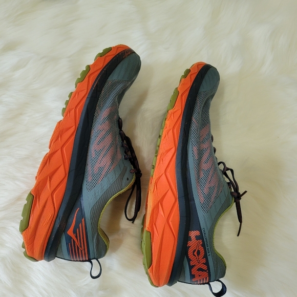 Hoka Men's Athletic Shoes in Gray and Orange - Picture 9 of 9